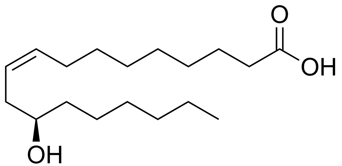 công thức cấu tạo của Ricinoleic acid