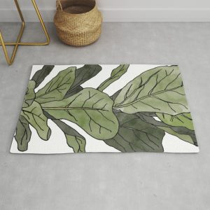 Tấm Thảm Với Họa Tiết Từ Ficus Lyrata
